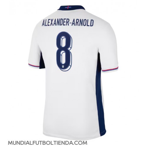 Camiseta Inglaterra Alexander-Arnold #8 Primera Equipación Replica Eurocopa 2024 mangas cortas